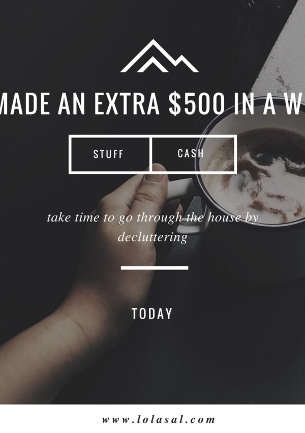 How I Made An Extra $500 In One Week With ‘Stuff’ Around The House